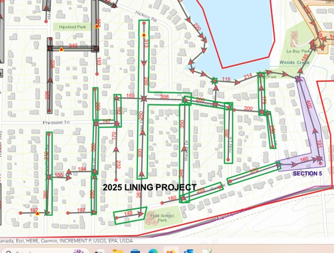 25 Sewer Lining Map